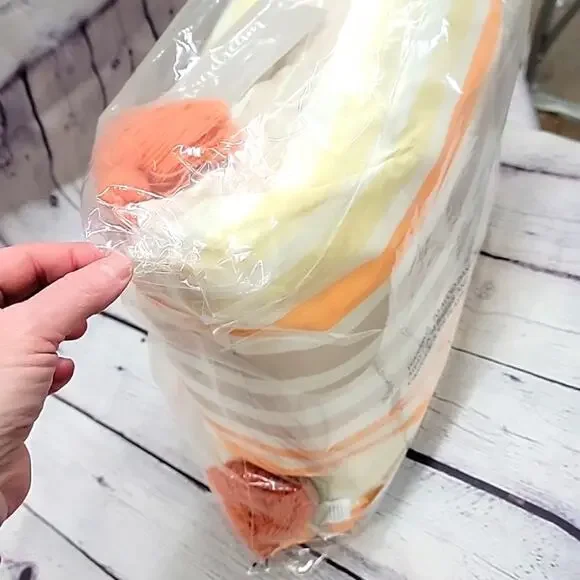 QVC Berkshire Blanket 18x18in Sriped Throw Pillow Orange and Yellow Tones NIB! - Picture 4 of 5